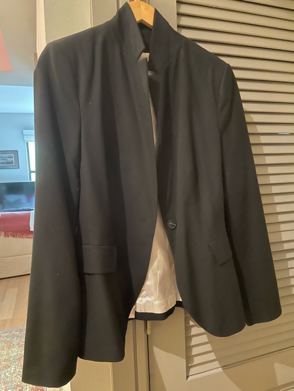 Zara Basic Black and Cream Blazer